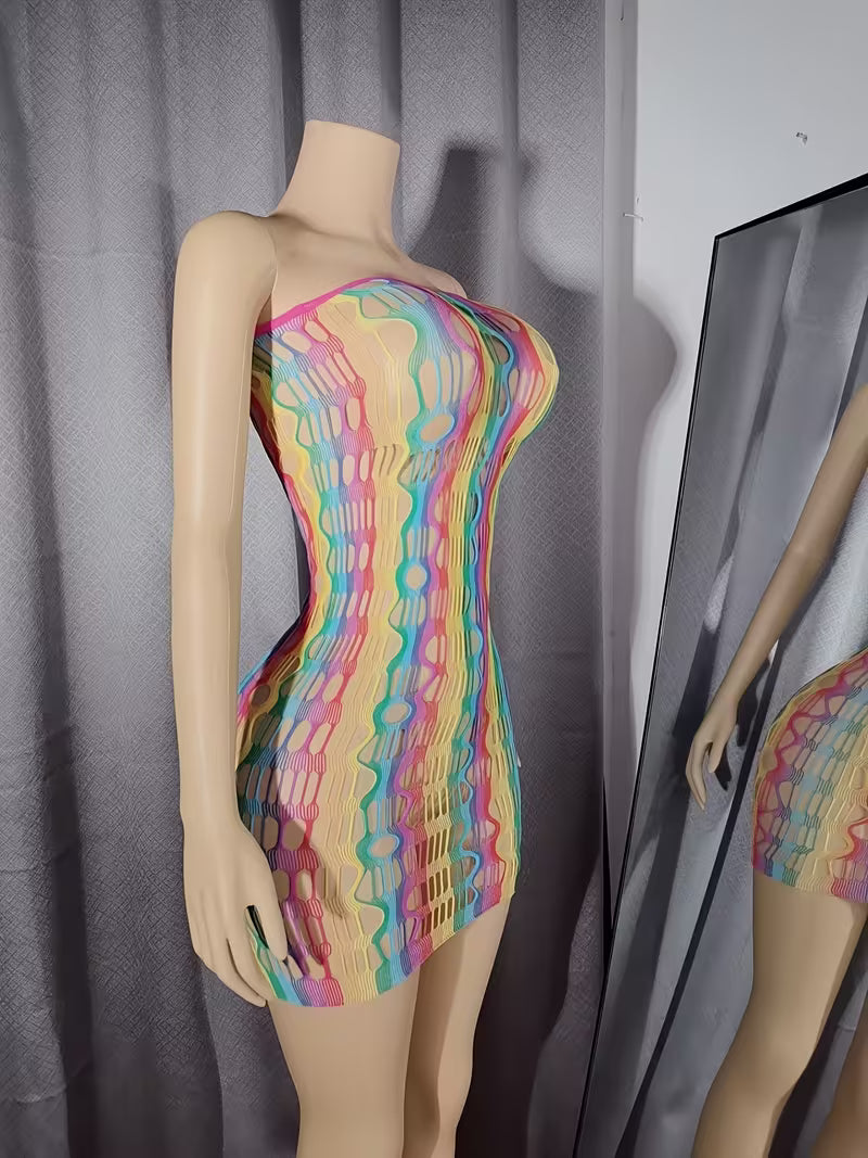 A Colorful Mesh Cover-Up for Women