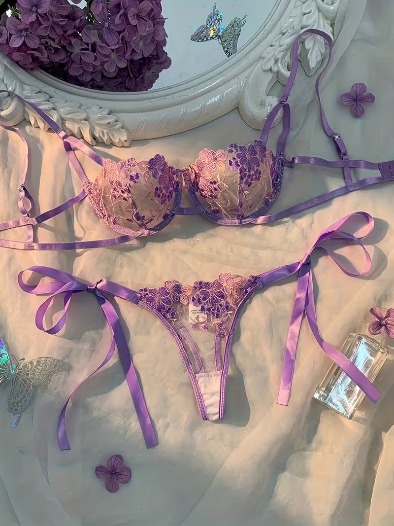 Women's Romantic panty suit - Matching Bra & Underwear Set