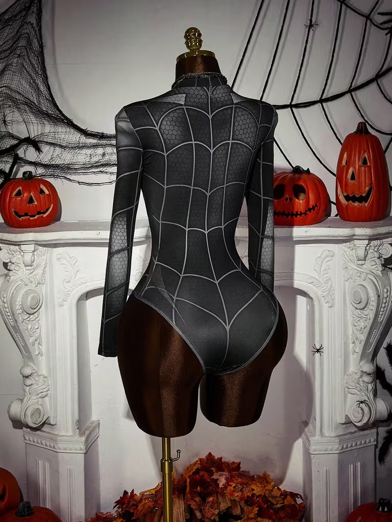 Latest Women's Fashion Full-Body Printed Bodysuit with Long Sleeves