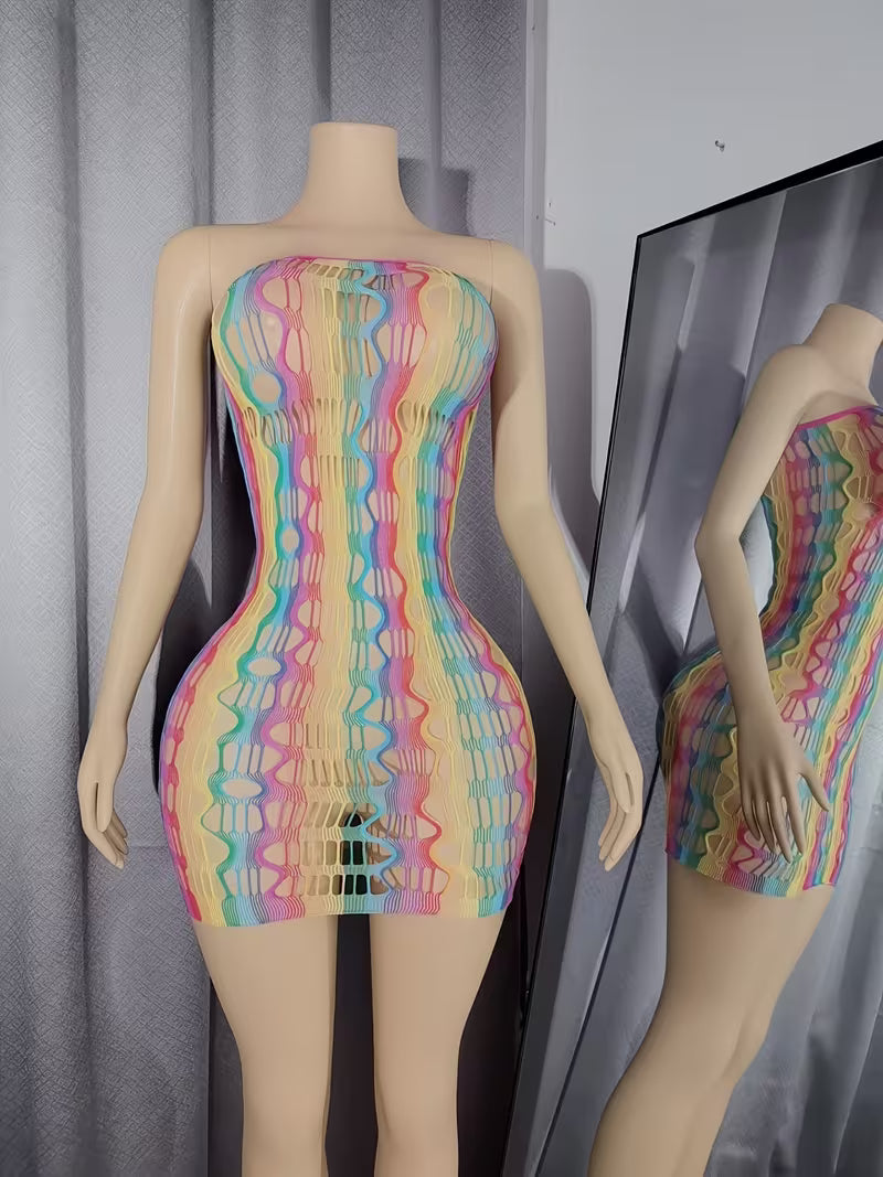 A Colorful Mesh Cover-Up for Women