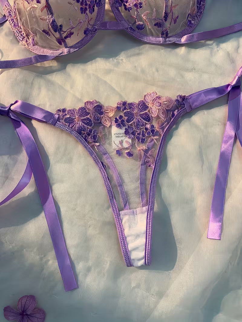 Women's Romantic panty suit - Matching Bra & Underwear Set