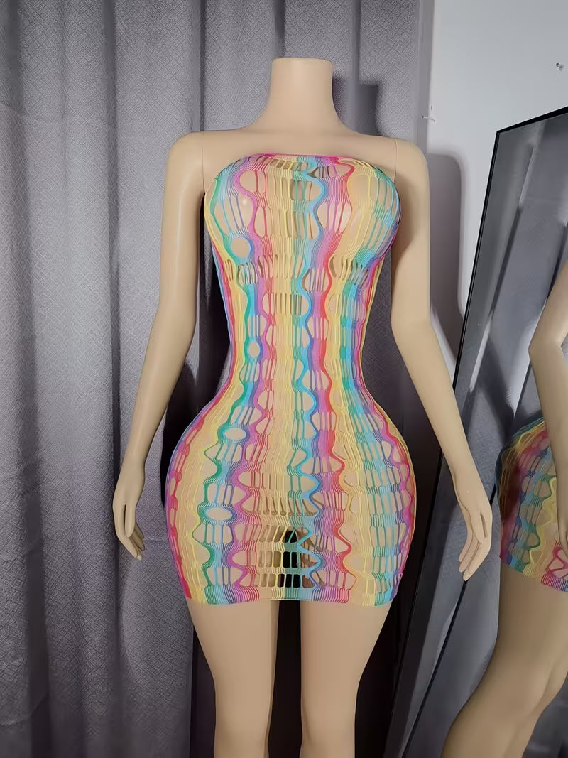 A Colorful Mesh Cover-Up for Women