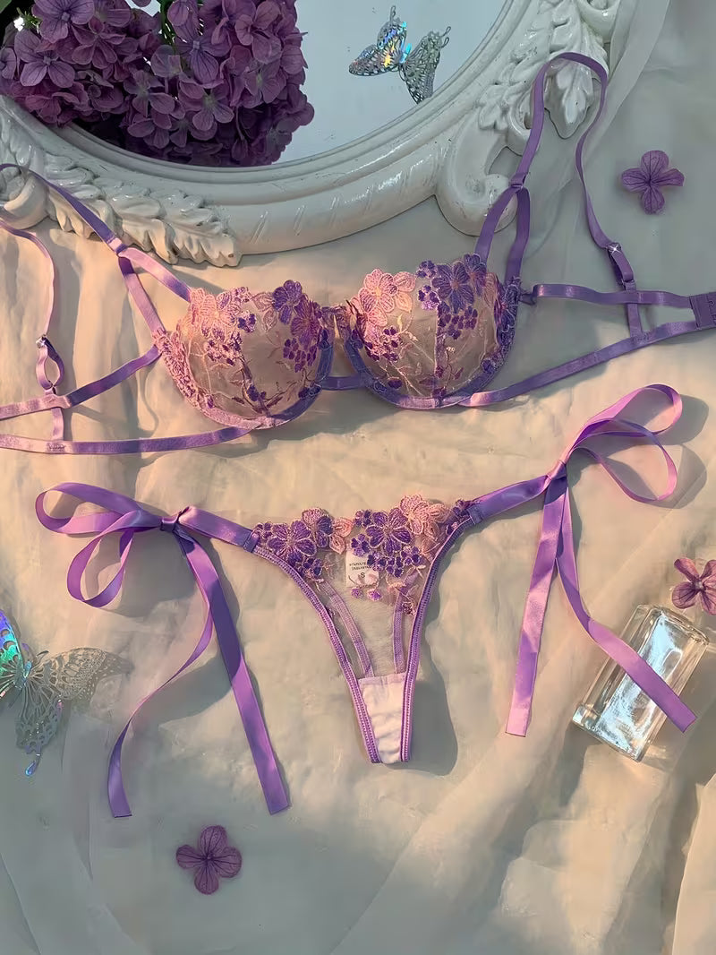 Women's Romantic panty suit - Matching Bra & Underwear Set