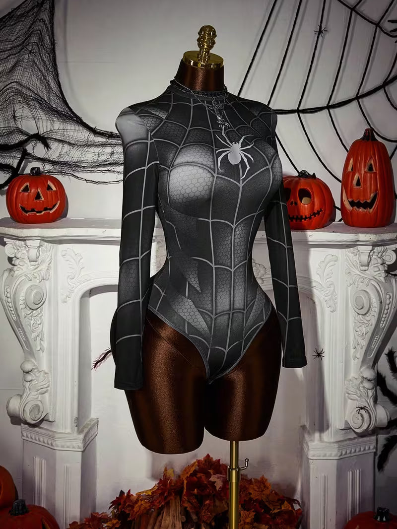 Latest Women's Fashion Full-Body Printed Bodysuit with Long Sleeves