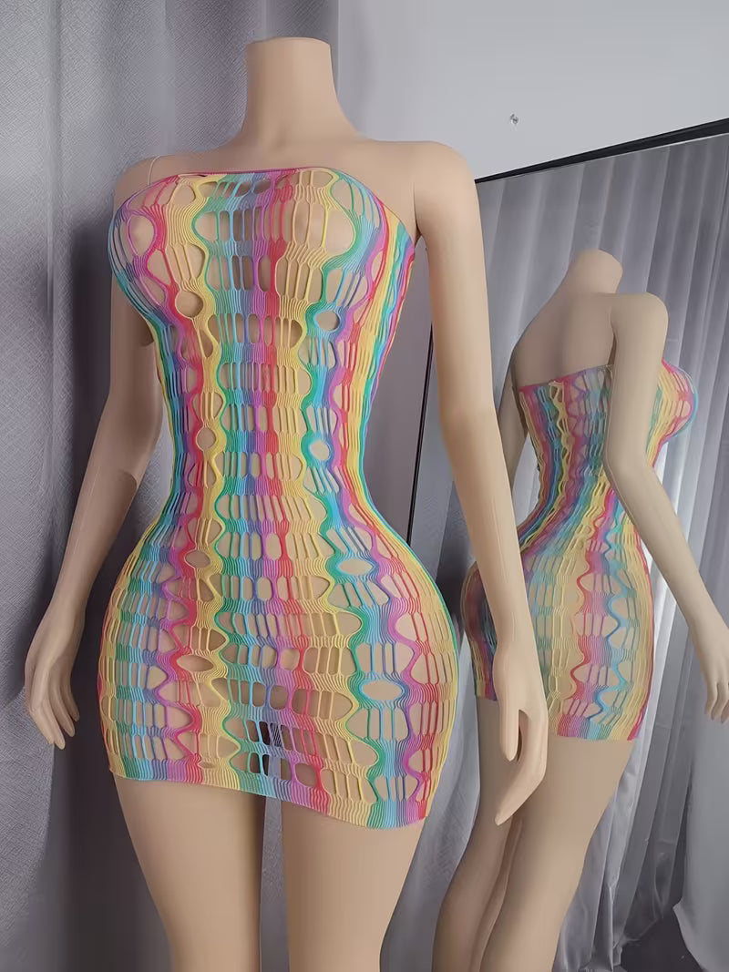 A Colorful Mesh Cover-Up for Women