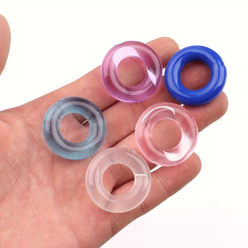 5-Pack Silicone-Coated Plastic Door Stops with Base, Wall Protection, Easy Repair