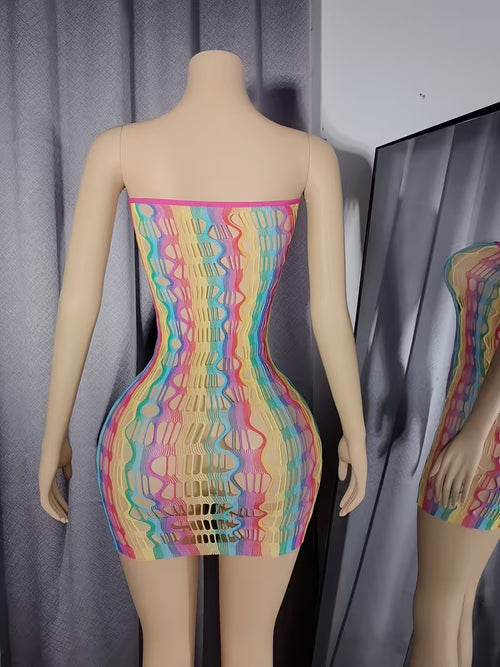 A Colorful Mesh Cover-Up for Women